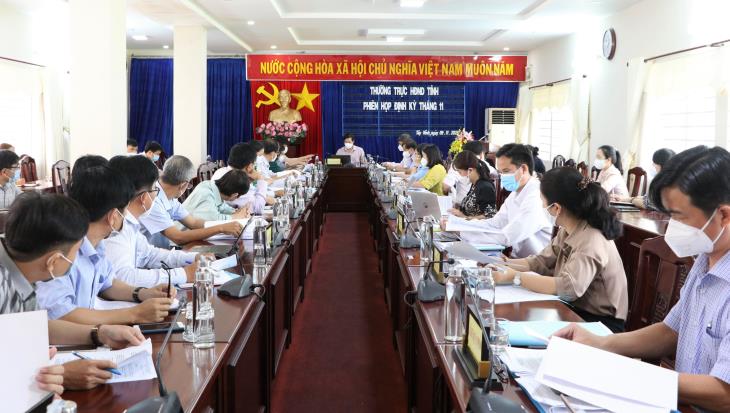 Phiên họp định kỳ tháng 11/2021 của Thường trực HĐND tỉnh Tây Ninh